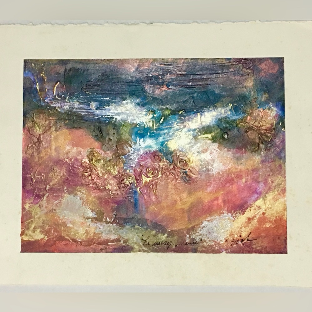 "The Purple Cloud"  "Le Nuage Mauve" painting  9" x 12"